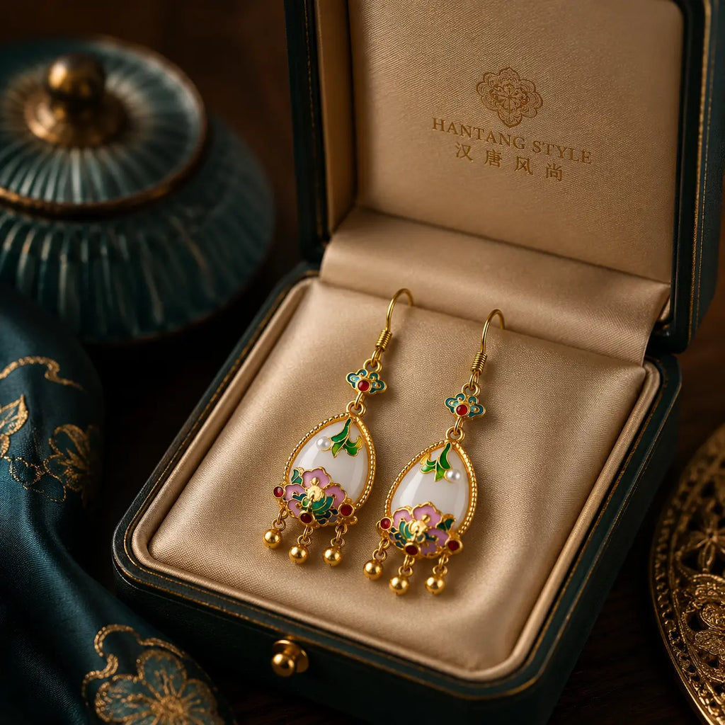 Lotus Dew Court Drop Earrings
