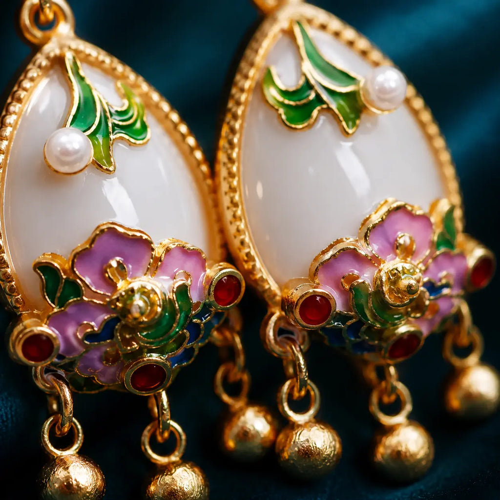 Lotus Dew Court Drop Earrings