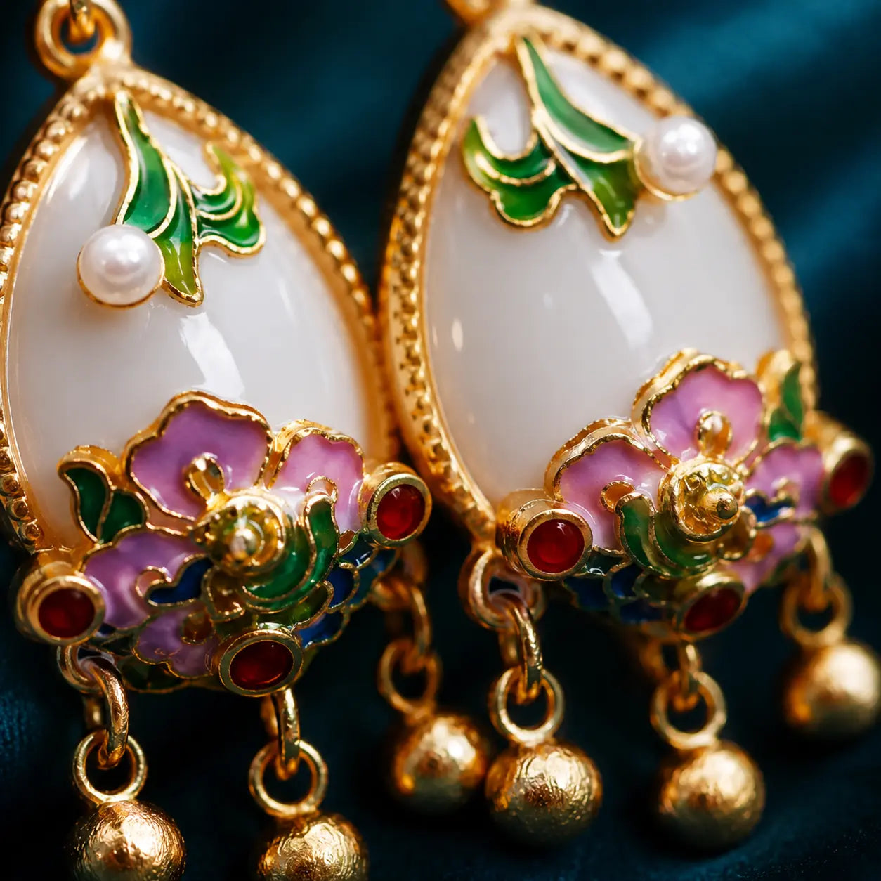 Lotus Dew Court Drop Earrings
