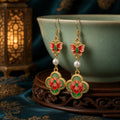Butterfly Lotus Court Drop Earrings