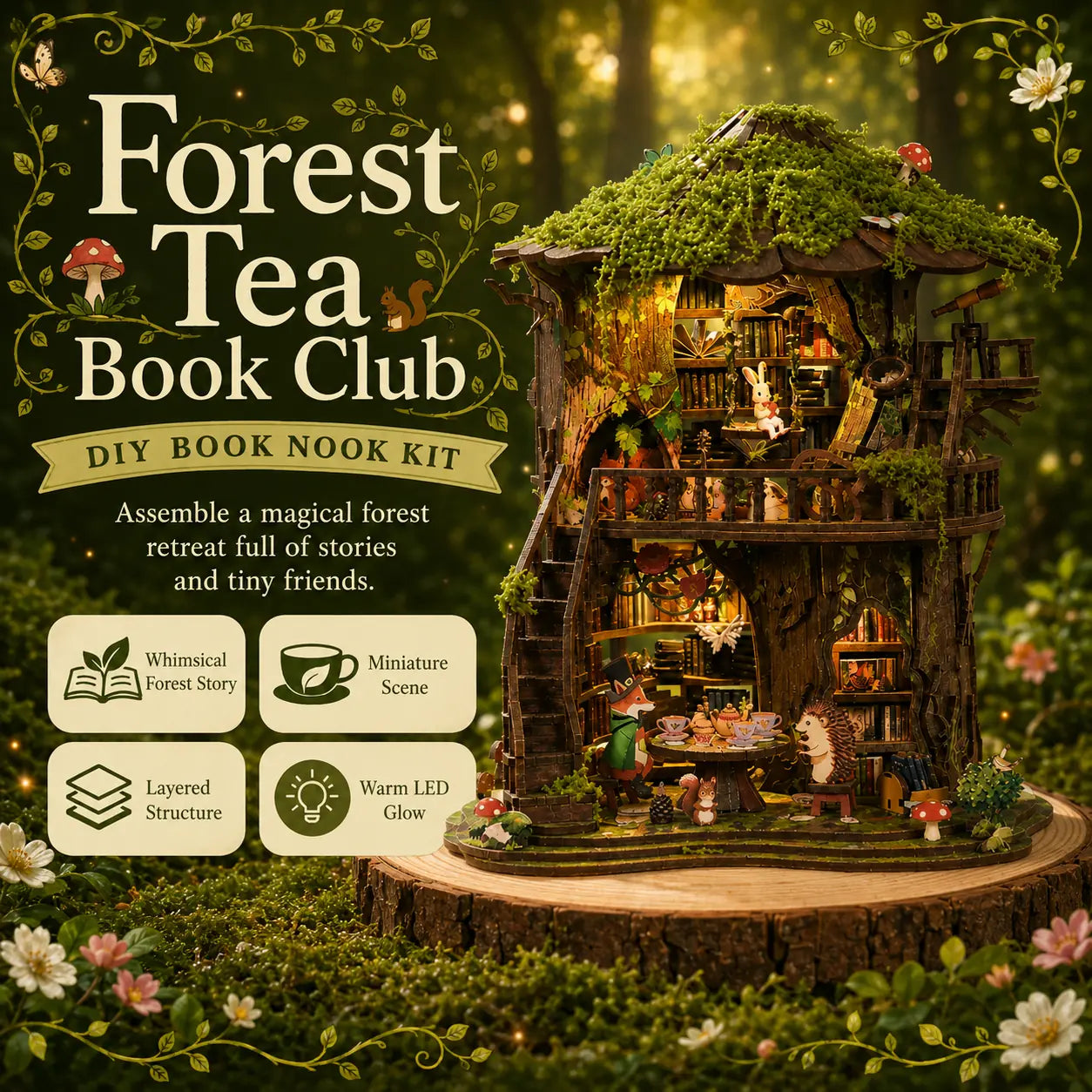 Forest Tea Bookshop DIY Book Nook Kit