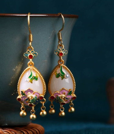 Lotus Dew Court Drop Earrings