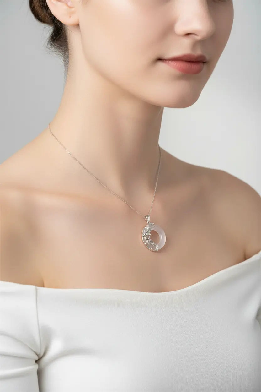 Koi Necklace Western Model - White Top